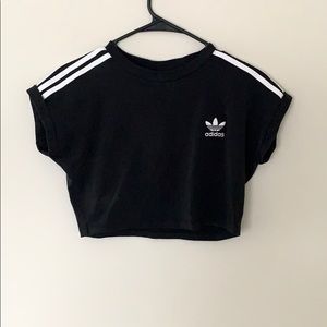 Adidas 3-Stripe Crop Short Sleeve